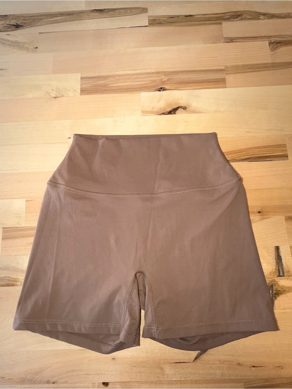 Brown high wasted gym shorts